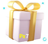 Receba seus bônus de boas-vindas no Px7